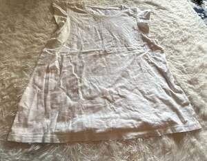 EcoThreads‎ Women's White Organic Cotton Flutter Sleeve T-Shirt